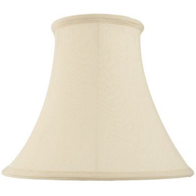 12" Round Bell Handmade Lamp Shade Cream Fabric Classic Table Light Bulb Cover