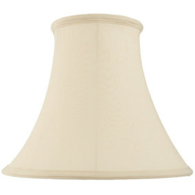 12" Round Bell Handmade Lamp Shade Cream Fabric Classic Table Light Bulb Cover