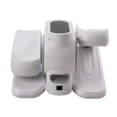 12-Speed Under-desk Electric Elliptical Machine Arms Legs Trainer, White