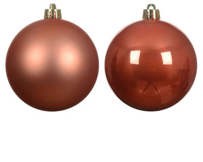 12 Spiced Pumpkin Orange Baubles Christmas Tree Decorations Tree Ornaments 6cm - 3