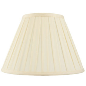 12" Tapered Drum Lamp Shade Cream Box Pleated Fabric Cover Classic & Elegant