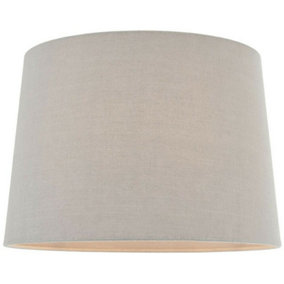 12" Tapered Round Drum Lamp Shade Charcoal Grey 100% Linen Modern Simple Cover