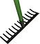 12 Teeth Garden Rack Lawn Heavy Duty Strong PVC Grip Handle 120cm Soil Leaf Metal Raker Carbon Steel