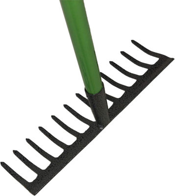 12 Teeth Soil Garden Rake - Green - 4