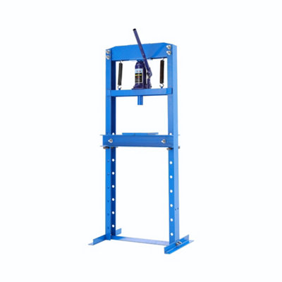 12 Ton Blue H Frame Floor Standing Metal Hydraulic Workshop Press with Press Plates 131 cm - 3