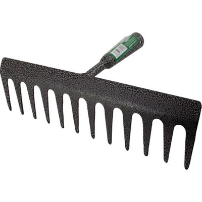 12 Tooth Carbon Steel Replacement Soil Rake Heavy Duty