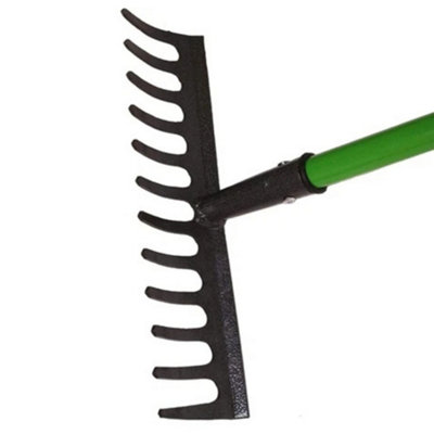 12 Tooth Carbon Steel Replacement Soil Rake Heavy Duty