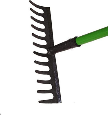 12 Tooth Teeth Replacement Rake Head Garden Lawn Leaf Leaves Metal Carbon Steel - 3