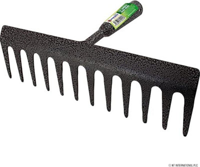 12 Tooth Teeth Replacement Rake Head Garden Lawn Leaf Leaves Metal Carbon Steel - 6