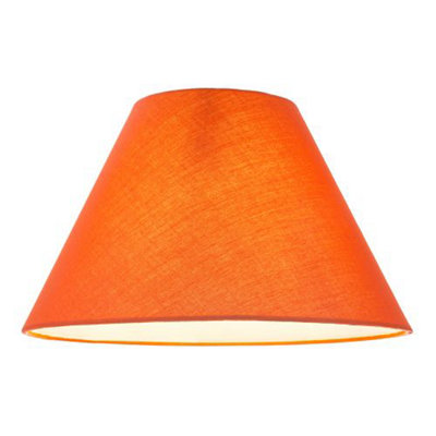 12 Vibrant Oange Cotton Coolie Lampshade Suitable for Table Lamp or Pendant