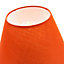 12" Vibrant Oange Cotton Coolie Lampshade Suitable for Table Lamp or Pendant