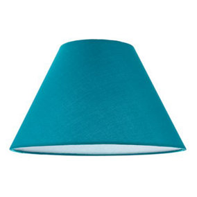12 Vibrant Teal Cotton Coolie Lampshade Suitable for Table Lamp or Pendant