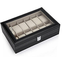 12 Watches Display Leather Case