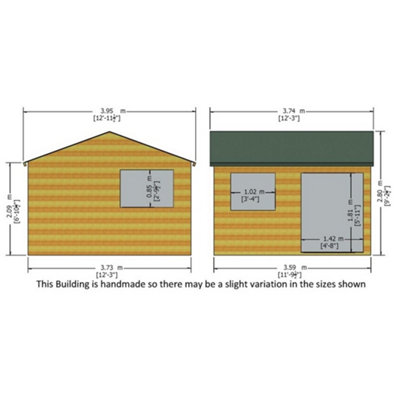 12 x 12 Tongue and Groove Apex Workshop