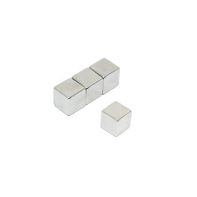 12 x 12 x 12mm thick N42 Neodymium Magnet - 7.4kg Pull (Pack of 4)