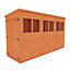 12 x 4 (3.53m x 1.15m) Wooden Tongue and Groove PENT Shed + Double Doors (12mm T&G Floor and Roof) (12ft x 4ft) (12x4)