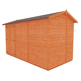 12 x 6 (3.53m x 1.75m) Windowless Wooden Tongue and Groove APEX Shed + Double Doors (12mm T&G Floor and Roof) (12ft x 6ft) (12x6)