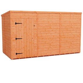 12 x 6 (3.53m x 1.75m) Windowless Wooden Tongue and Groove PENT Shed - Single Door (12mm T&G Floor and Roof) (12ft x 6ft) (12x6)