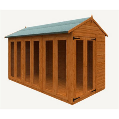 12 X 6 (3.54m x 1.75m) Wooden Tongue And Groove APEX Summerhouse (12mm T&G Floor And Roof) (12ft x 6ft) (12x6)