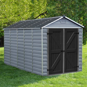 12 x 6 Double Door Apex Plastic Shed with Skylight Roofing
