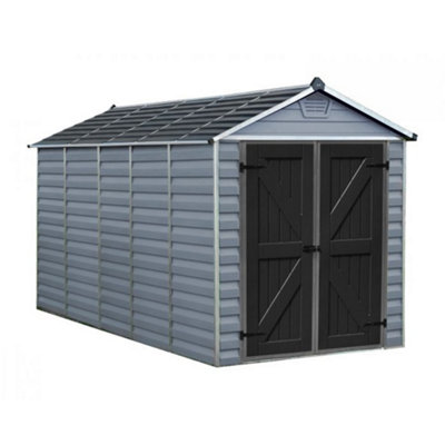 12 x 6 Double Door Apex Plastic Shed with Skylight Roofing