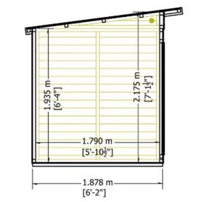 12 x 6 - Pent Summerhouse with Side Shed - 6