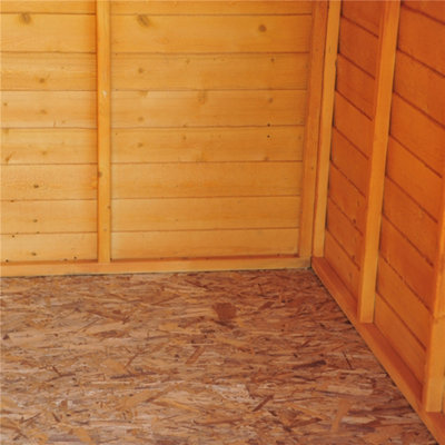 12 x 8 (3.59m x 2.39m) - Windowless Dip Treated Overlap - Apex Garden Shed - Double Doors - 4