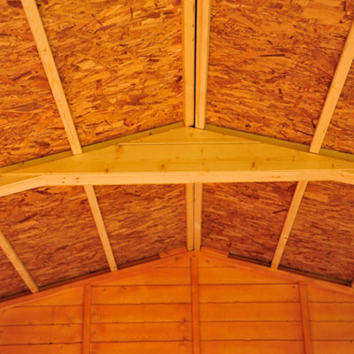 12 x 8 Feet Overlap Dip Treated Apex Shed Double Door No windows - 5