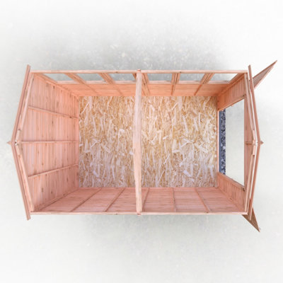 12 x 8 Feet Overlap Double Door Garden Shed - Dip Treated - 6