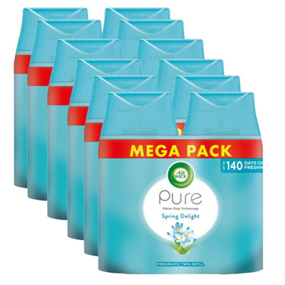 12 x Air Wick Freshmatic Air Freshener Refill Pack Pure Spring Delight ...