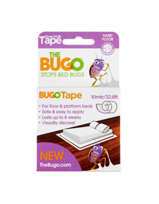 12 x Bugo Tape Hard Floor Bed Bug Detector 10m Roll