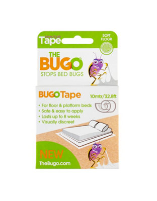 12 x Bugo Tape Soft Floor Bed Bug Detector 10m Roll