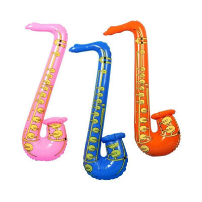 12 x LARGE Inflatables Saxophone Blow Up Musical Instruments Party Bag ...