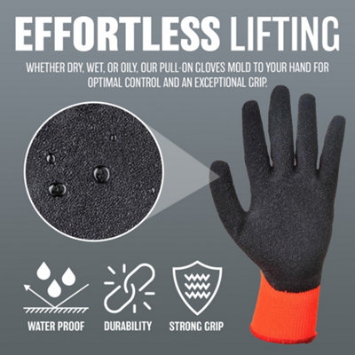 12 x Pairs Builders Latex Rubber Work Gloves  X Large Size 10 Gardening Diy Protective - 7