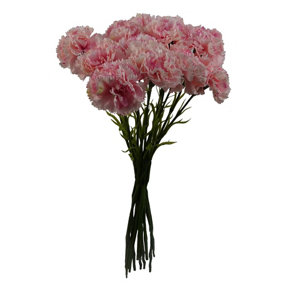 12 x Pink Carnation Artificial Flower