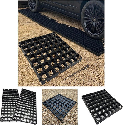 12 x Plastic Paving Driveway Gravel Protecting Turf Grids For Lawns Sheds & Greenhouses - 4