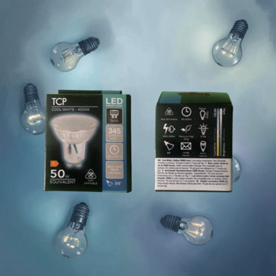 12 X TCP CANDLE LED 4.4W LIGHT BULB SES WARM WHITE LONG LIFE QUALITY ...