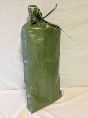 12 x Yuzet Green Woven Polypropylene Sandbags Sacks Sand Bags UV Proof - 3