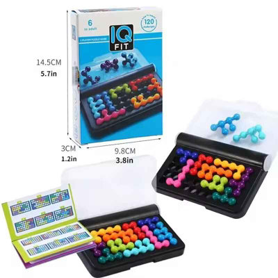 120 Challenges IQ 3D Puzzle Board Game Classic Pyramid Plate Pearl ...
