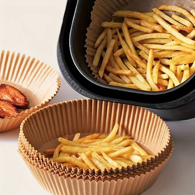 120 Disposable Air Fryer Liners Round Greaseproof Parchment Sheets 20cm - 3