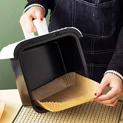 120 Disposable Air Fryer Liners Square Greaseproof Parchment Sheets 20cm - 3