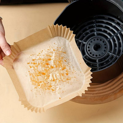 120 Disposable Air Fryer Liners Square Greaseproof Parchment Sheets 20cm - 5