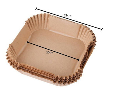 120 Disposable Air Fryer Liners Square Greaseproof Parchment Sheets 20cm - 7