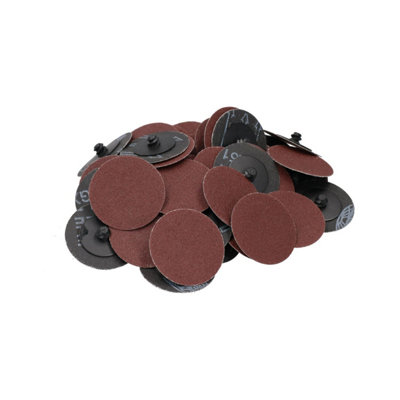 120 Grit 50mm Medium Quick Change Sanding Discs Rust Paint Removal 50pc ...