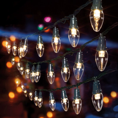 120 LED Small Party Lights Warm White Multi Action String Lights 11.9M