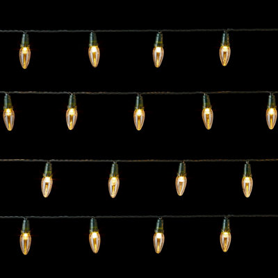 120 LED Small Party Lights Warm White Multi Action String Lights 11.9M