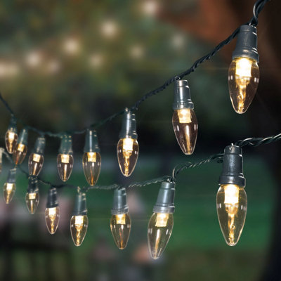 120 LED Small Party Lights Warm White Multi Action String Lights 11.9M