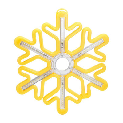120 LED Snowflake Light - 40cm Colourful Rope Light Silhouette - Pre-lit Flashing Snowflake Light - Made From Acrylic - 6