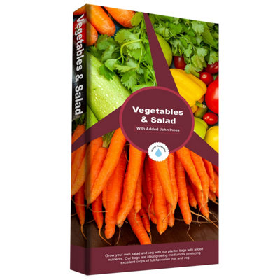 120 Litre (2 x 60 Litre) Nutrient Balanced Salad & Vegetables Grower Bags For Home Growing