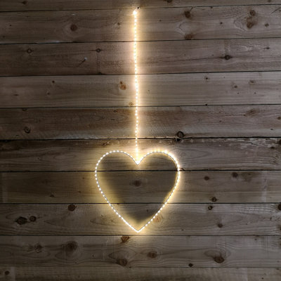 Light up outlet heart decoration